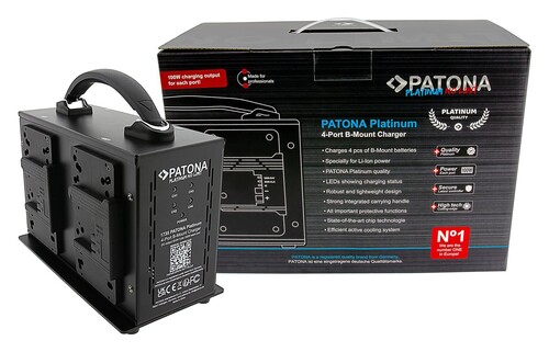 PATONA 1735 Platinum B-Mount 4'lü Şarj Aleti