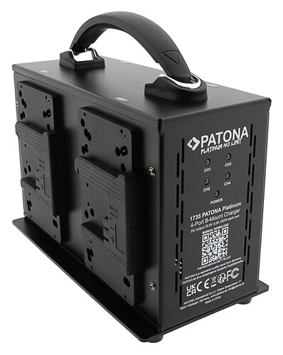 PATONA 1735 Platinum B-Mount 4'lü Şarj Aleti