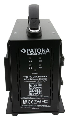 PATONA 1735 Platinum B-Mount 4'lü Şarj Aleti