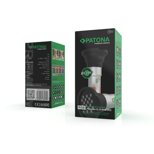 Patona 4174 Premium FL15 RGB LED Retro Video Işığı (20 Aparat ve Çanta ile)
