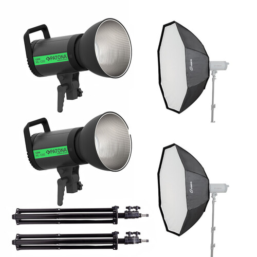 Patona 4198 ML-1200 120W Bi-Color LED 80cm Octagon Softbox İkili Işık Kiti