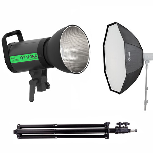 Patona 4198 ML-1200 120W Bi-Color LED 80cm Octagon Softbox Tekli Işık Kiti