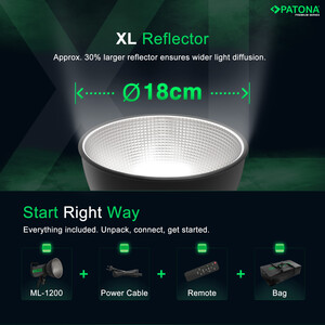 Patona 4198 ML-1200 120W Bi-Color LED 95cm Octagon Softbox İkili Işık Kiti - Thumbnail