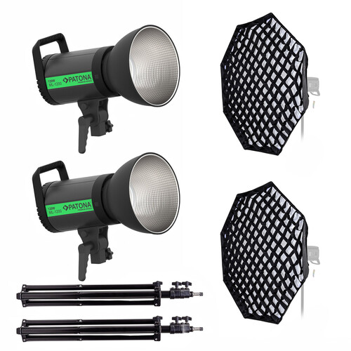 Patona 4198 ML-1200 120W Bi-Color LED 95cm Octagon Softbox İkili Işık Kiti
