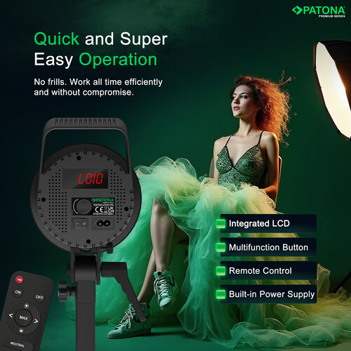 Patona 4198 ML-1200 120W Bi-Color LED 95cm Octagon Softbox Tekli Işık Kiti