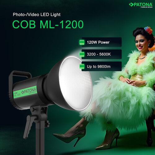 Patona 4198 ML-1200 120W Bi-Color LED COB Video Işığı