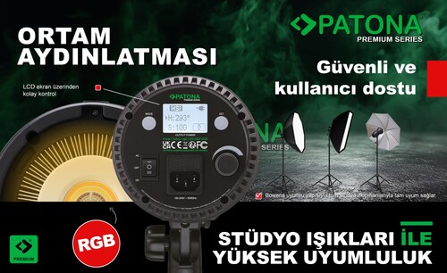 Patona 4275 Premium 80W RGB Fotoğraf/Video Işığı