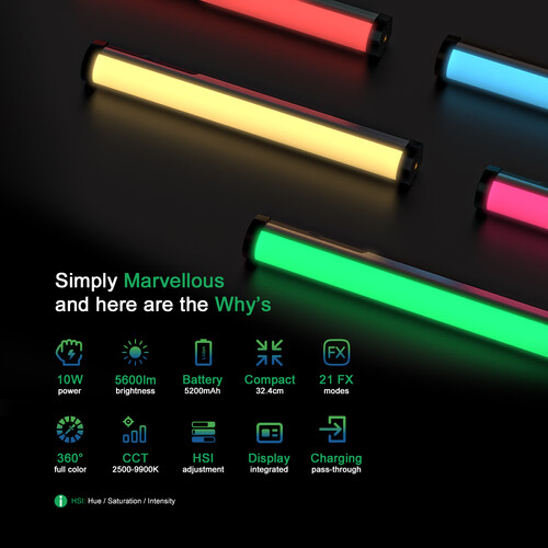 Patona 4291 Premium RGB Tüp Led Işık
