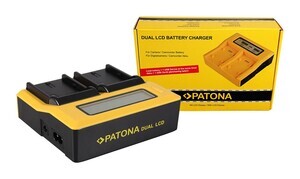 Patona - Patona 7583 LCD Ekranlı İkili Şarj Cihazı + 2 Adet Patona Protect LP-E6P Batarya