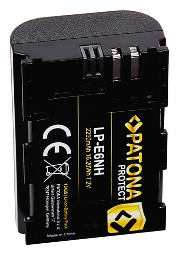 Patona LP-E6NH İçin Şarj Aleti + Patona Protect Batarya Canon LP-E6NH