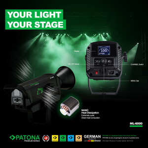 Patona ML-6000 600W Bi-Color LED COB Video Işığı - Thumbnail