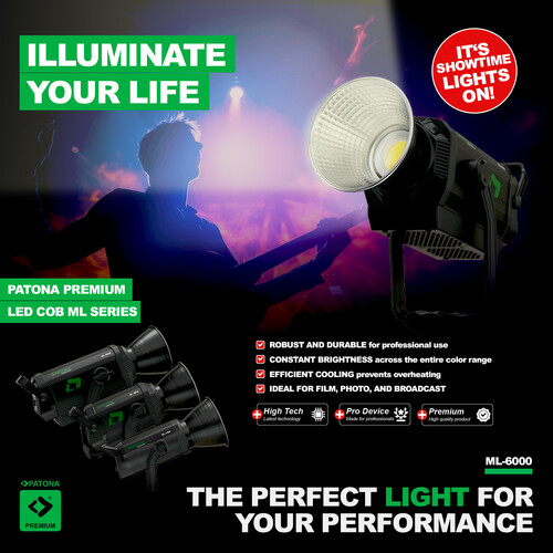Patona ML-6000 600W Bi-Color LED COB Video Işığı