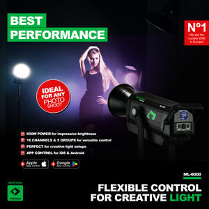 Patona ML-6000 600W Bi-Color LED COB Video Işığı - Thumbnail