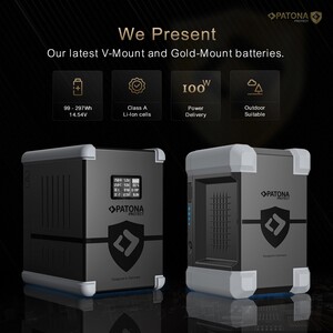 PATONA PROTECT V-Mount Pil V150-PD100 148Wh USB-C USB-A D-Tap 2xDC çıkışı - Thumbnail