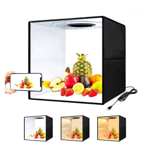PDX 40X40cm Kolay Kurulum, LED Işıklı Ürün Çekim Çadırı