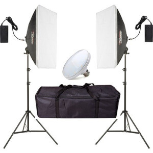 PDX LV 460 50X70CM Softbox Ayaklı İkili LED Işık Seti