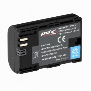 PDX - PDX Plus for Canon LP-E6 Batarya