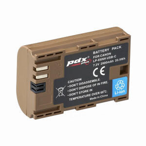 PDX - PDX Plus for Canon LP-E6NH USB-C Batarya