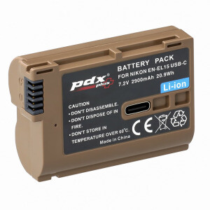 PDX - PDX Plus for Nikon EN-EL15 USB-C Batarya