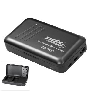 PDX Plus for Sony NP-FW50 İkili Şarj ve SD Kart Kutusu