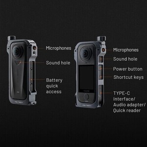 PGYTECH Camera Cage for Insta360 X4 Air ( P-61A-020 ) | Alüminyum Koruma Kafesi - Thumbnail