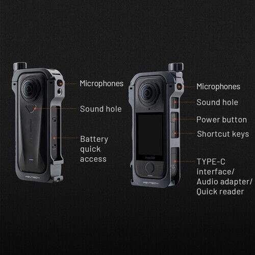 PGYTECH Camera Cage for Insta360 X4 Air ( P-61A-020 ) | Alüminyum Koruma Kafesi