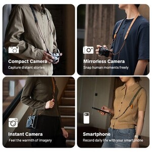 PGYTECH Camera Strap Slim (Vintage-Olive Green) - Kamera Askısı - Thumbnail