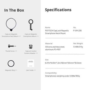 PGYTECH CapLock Magnetic Smartphone Neck Mount - Thumbnail