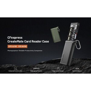 PGYTECH CFexpress CreateMate Card Reader Type B/SD(Classic Black) - Thumbnail
