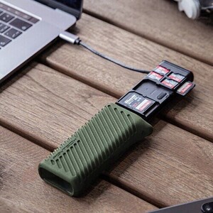 PGYTECH CreateMate High-speed Card Reader (Moss Green) - Thumbnail