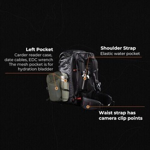 PGYTECH OnePro Flex Backpack 40L (Space Black) +Camera Insert L - Thumbnail