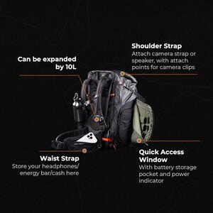 PGYTECH OnePro Flex Backpack 40L (Space Black) +Camera Insert L - Thumbnail