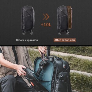 PGYTECH Roller Camera Backpack 30L (Space Black) | Tekerlekli & Sırt Çantası - Thumbnail