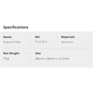PGYTECH SNAPLOCK PLATE Arca-Swiss compatible - Thumbnail
