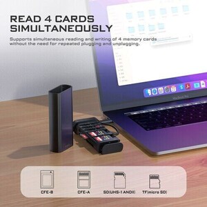 PRO CARD READER CF Express Type A/B, SD, TF COMBO YENİ - Thumbnail