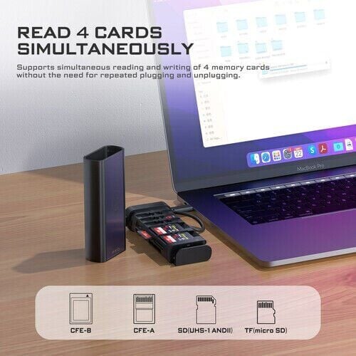 PRO CARD READER CF Express Type A/B, SD, TF COMBO YENİ