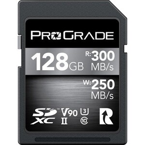 ProGrade - ProGrade Digital COBALT 128GB SDXC UHS-II V90 Memory Card 300MB/Sec Read - 250MB/Sec Write