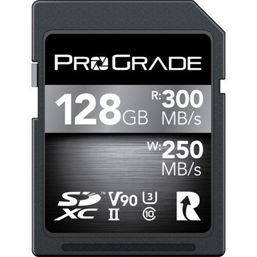 ProGrade Digital COBALT 128GB SDXC UHS-II V90 Memory Card 300MB/Sec Read - 250MB/Sec Write