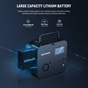 Neewer Q4 400W Akülü Flaş + QPRO-S Tetikleyici - Thumbnail