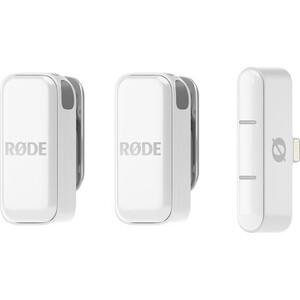 RODE Wireless Micro 2 Kişilik Kablosuz Yaka Mikrofonu (Lightning / Beyaz) - Thumbnail
