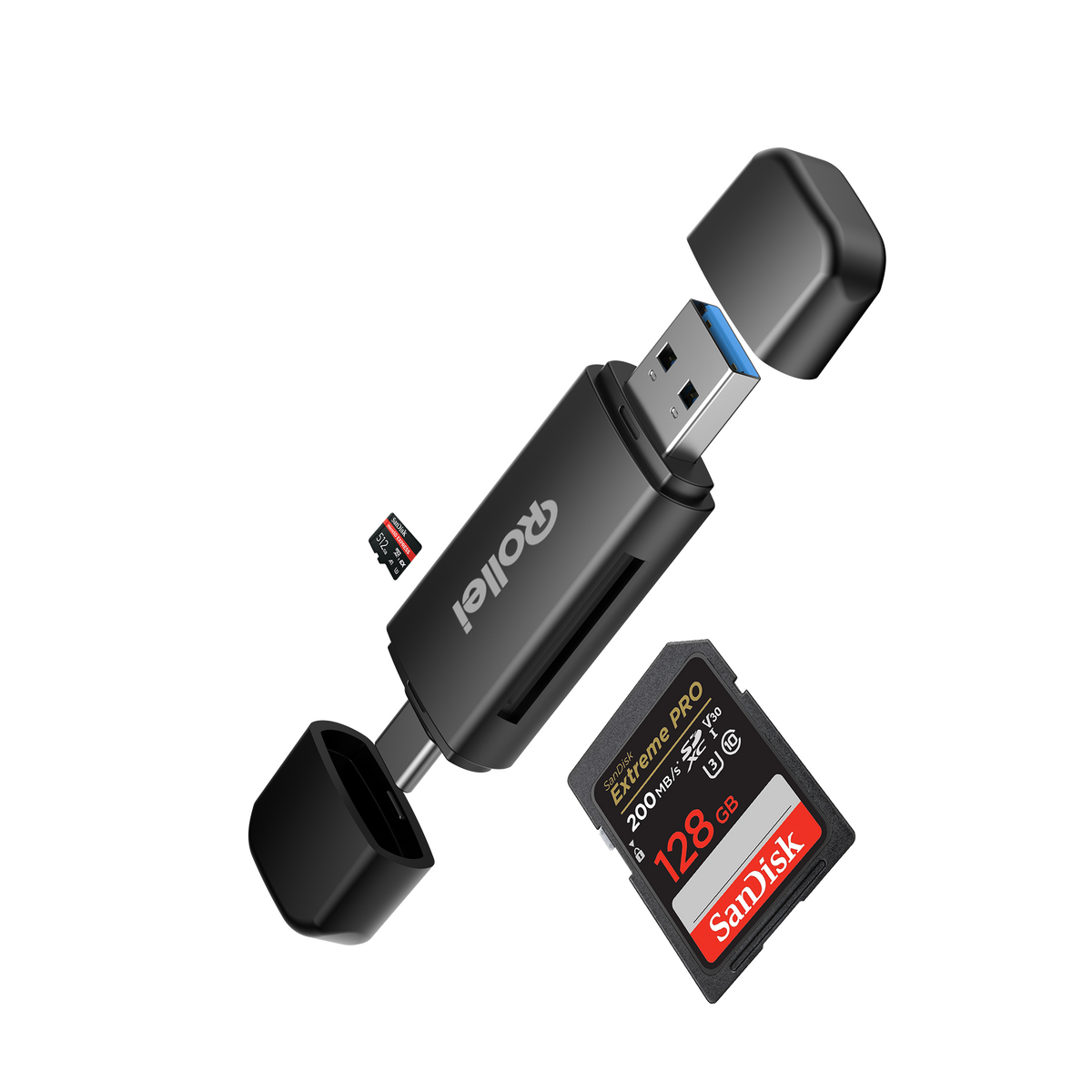 Rollei 2 in 1 Kart Okuyucu SD & MicroSD - ürün görseli 1