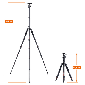 Rollei Compact Traveler No.1 Alüminyum Siyah Tripod - Thumbnail