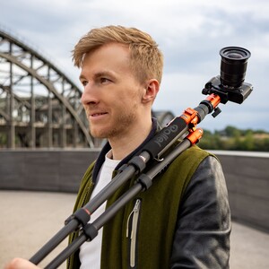 Rollei Compact Traveler No.1 Karbon Turuncu Tripod - Thumbnail