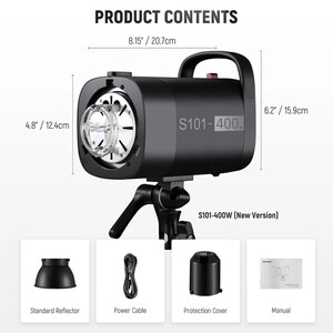 Neewer S101-400W Pro Profesyonel Stüdyo Flaşı (Tek) - Thumbnail