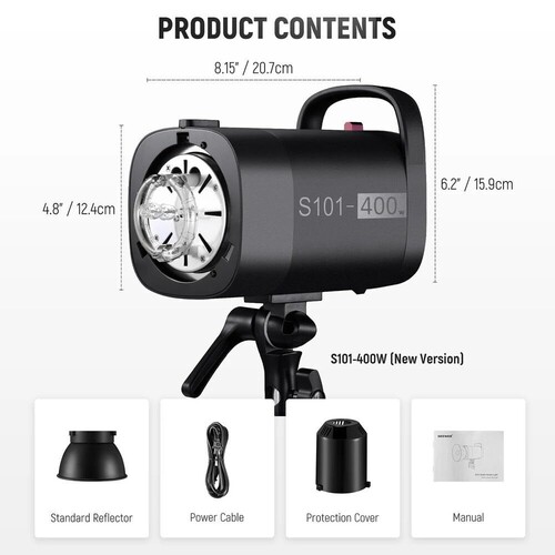 Neewer S101-400W Pro Profesyonel Stüdyo Flaşı (Tek)