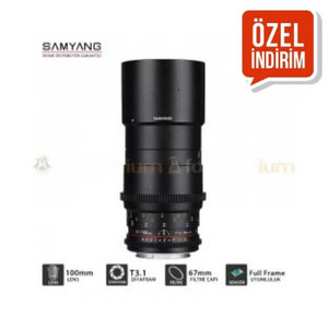 Samyang 100mm T3.1 VDSLR ED UMC Makro Cine Lens (Canon EF) - Thumbnail