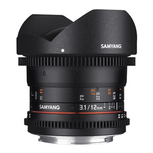 Samyang 12mm T3.1 VDSLR ED AS NCS Balık Gözü Cine Lens (FujiFilm X) - Thumbnail