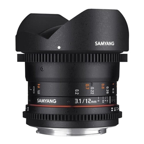 Samyang 12mm T3.1 VDSLR Full Frame Balıkgözü (Fisheye) Cine Lens (Sony E)