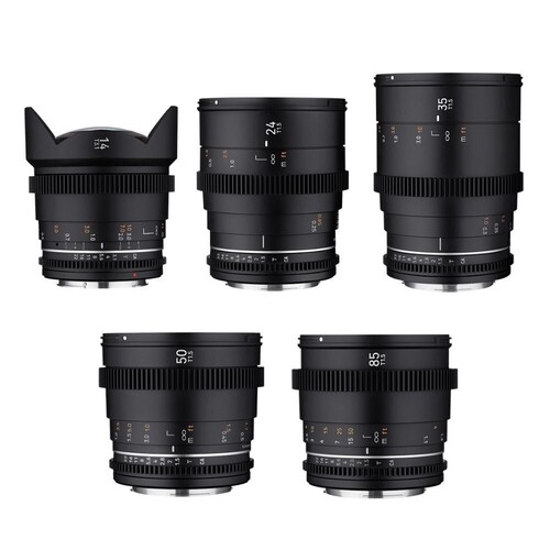 Samyang 14/24/35/50/85/135mm VDSLR MK2 6'lı Cine Lens Seti (Sony E)
