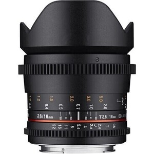 Samyang 16mm T2.6 ED AS UMC Full Frame Fujifilm X Mount Cine Lens - Thumbnail